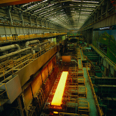 Interior of Iron Factory --- Image by © Corbis